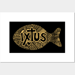 The Christian symbol, the fish is Jesus Christ. Posters and Art